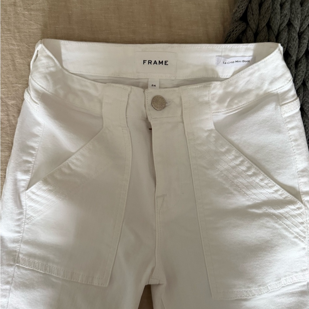 Frame Denim White Ankle & Cropped Jeans